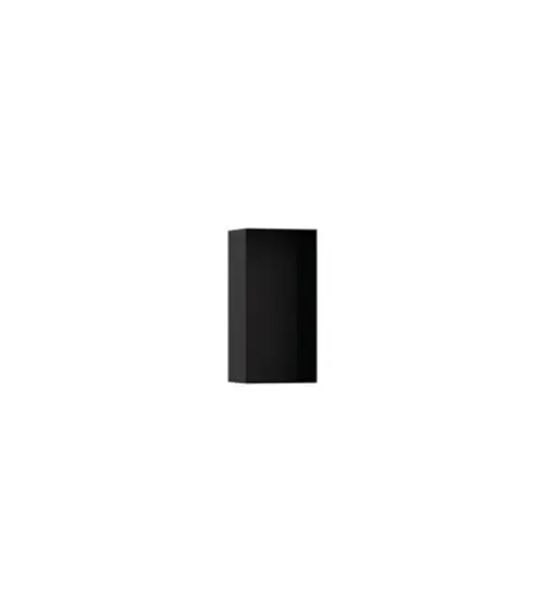 Schwarze Wandnische von Hansgrohe, ohne Rahmen, mit minimalistischer Formgebung. Geeignet für die Montage in Badezimmern oder ähnlichen Bereichen.